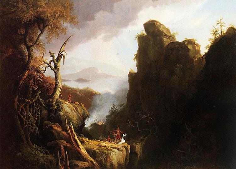 Thomas Cole Indian Sacrifice (mk13) France oil painting art